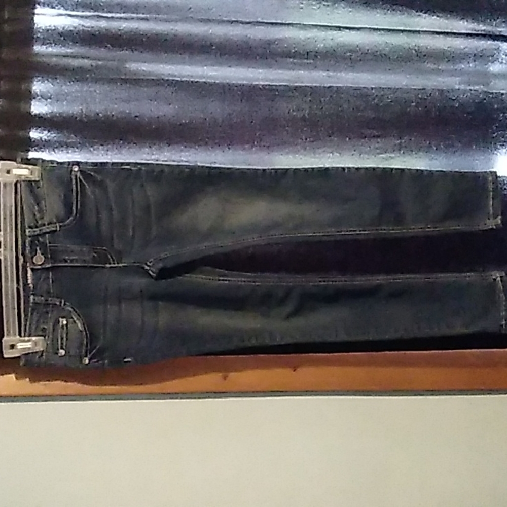 Kids blue jeans with gems on the pocket